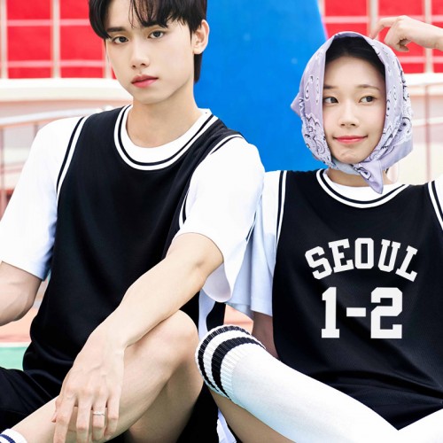 코카콜라 농구나시 반티 블랙(옆선 백색)/검정