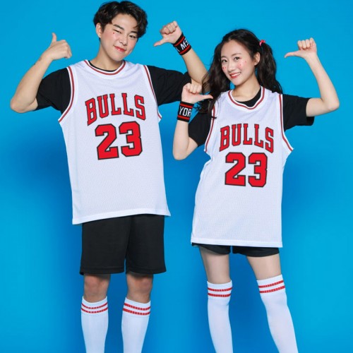 불스 BULLS 농구 나시/빨강/검정/백색